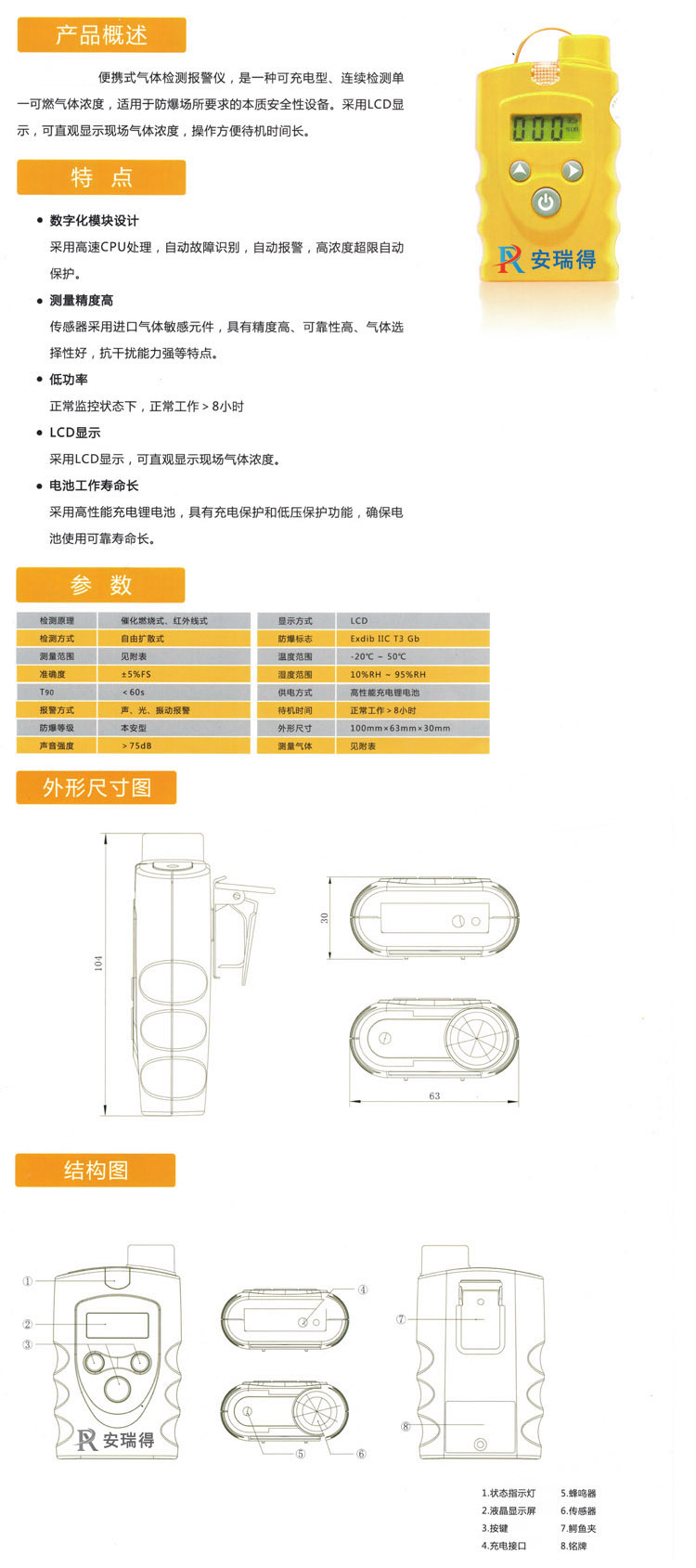 便攜式可燃?xì)怏w檢測(cè)儀概述